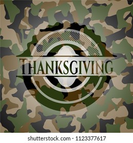 Thanksgiving on camouflage pattern