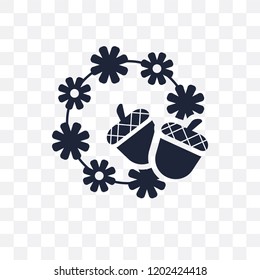 Thanksgiving ornament transparent icon. Thanksgiving ornament symbol design from United states of america collection. Simple element vector illustration on transparent background.