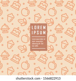 Thanksgiving Pattern Background, Vector Illustrations.