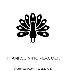 Thanksgiving peacock icon. Thanksgiving peacock symbol design from United states of america collection. Simple element vector illustration on white background.