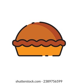 thanksgiving pie icon vector template illustration logo design