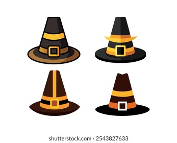Thanksgiving Pilgrim Hat elements design