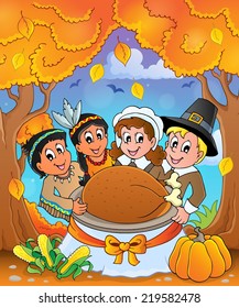 Thanksgiving pilgrim theme 6 - eps10 vector illustration.