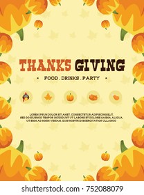 Thanksgiving poster background design collection