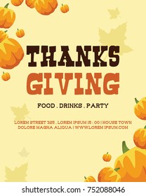Thanksgiving poster style design art