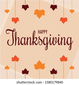 Thanksgiving poster with text - VEctor illustration design