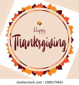 Thanksgiving poster with text - VEctor illustration design