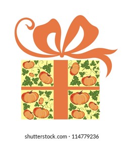 Thanksgiving present.Autumn background. Vector illustration