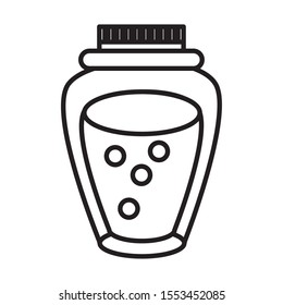 thanksgiving preserve jar isolated icon vector illustration design