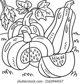 Thanksgiving Pumpkin Coloring Page for Kids