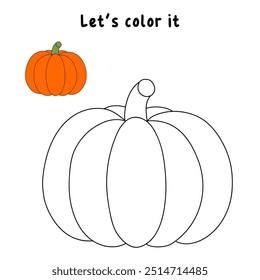 Thanksgiving pumpkin coloring pages for kids. Trace and color thanksgiving pumpkin. Thanksgiving pumpkin celebration coloring page worksheet printable. Kindergarten and preschool activity.