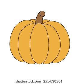 Thanksgiving pumpkin coloring pages for kids. Trace and color thanksgiving pumpkin. Thanksgiving pumpkin celebration coloring page worksheet printable. Kindergarten and preschool activity.