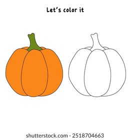 Thanksgiving pumpkin coloring pages for kids. Trace and color thanksgiving pumpkin. Thanksgiving pumpkin celebration coloring page worksheet printable. Kindergarten and preschool activity.