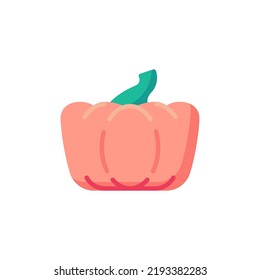 Thanksgiving pumpkin flat icon, vector sign, colorful pictogram isolated on white. Symbol, logo illustration. Flat style design