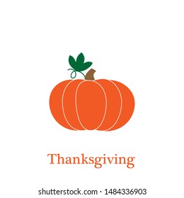 Thanksgiving pumpkin icon vector design