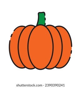 diseño del logotipo de la ilustración de la plantilla del vector del icono de la calabaza de agradecimiento