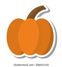 Thanksgiving pumpkin isolated icon vector illustration design