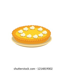 thanksgiving pumpkin pie vector illustration