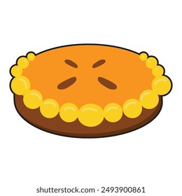 Tarta de calabaza de Acción de Gracias Ilustración vectorial