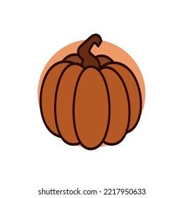 Thanksgiving pumpkin simple isolated vector design