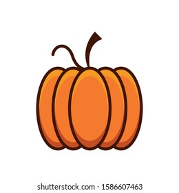 thanksgiving pumpkin vegetable isolated icon vector illustration design