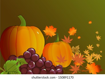 Thanksgiving pumpkins card