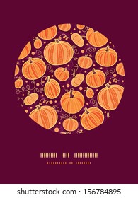 Thanksgiving pumpkins circle decor pattern background