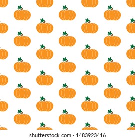 Thanksgiving pumpkins seamless design pattern