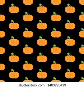 Thanksgiving pumpkins seamless design pattern