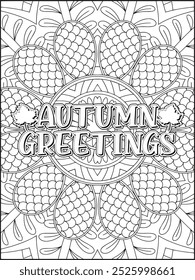 Thanksgiving Quote Coloring Page for Adults. Thanksgiving Coloring Page. Adult Mandala Coloring Page.  