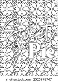 Thanksgiving Quote Coloring Page for Adults. Thanksgiving Coloring Page. Adult Mandala Coloring Page.  