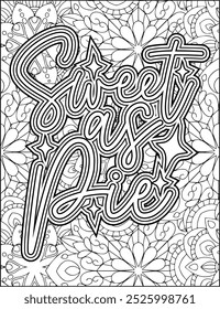 Thanksgiving Quote Coloring Page for Adults. Thanksgiving Coloring Page. Adult Mandala Coloring Page.  