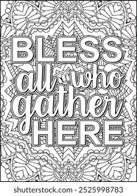 Thanksgiving Quote Coloring Page for Adults. Thanksgiving Coloring Page. Adult Mandala Coloring Page.  