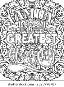 Thanksgiving Quote Coloring Page for Adults. Thanksgiving Coloring Page. Adult Mandala Coloring Page.  