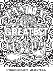 Thanksgiving Quote Coloring Page for Adults. Thanksgiving Coloring Page. Adult Mandala Coloring Page.  