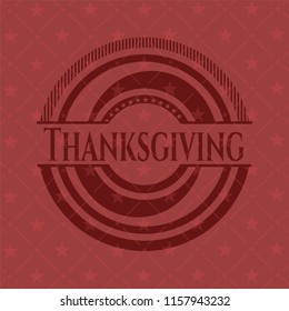 Thanksgiving red emblem