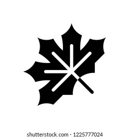 thanksgiving related set maple leaf in solid or glyph icon design.