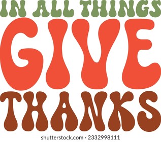 Thanksgiving retro svg design and eps file