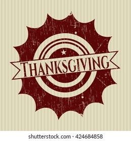 Thanksgiving rubber grunge texture stamp