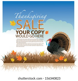 Thanksgiving sale background template. EPS 10 vector, grouped for easy editing. No open shapes or paths.