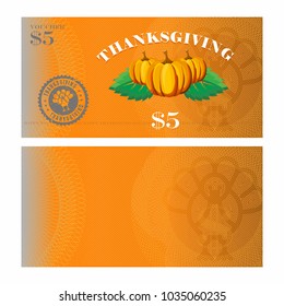 Thanksgiving Sale promotion vector Voucher Coupons