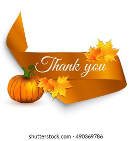 Thanksgiving satin ribbon banner
