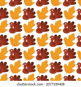 Thanksgiving Seamless Pattern Design. Vector illustration