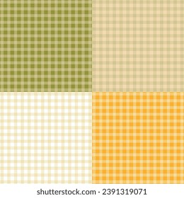 Thanksgiving seamless pattern. Thanksgiving seamless Flannel plaid tartan lumberjack gingham pattern set. Seamless vector pattern suitable for Halloween, thanksgiving set.