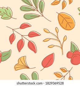 Thanksgiving seamless pattern illustration vector for celebration, festival and Holiday also good for postcard, stationary and decoration.