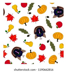 thanksgiving seamless pattern transparent funny