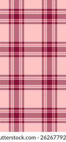 Thanksgiving seamless texture vector, vivid textile pattern background. Suite fabric check plaid tartan in red and light colors palette.