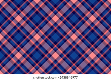 Thanksgiving seamless vector check, winter tartan texture textile. Us background plaid fabric pattern in blue and dark colors.