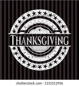 Thanksgiving silvery badge
