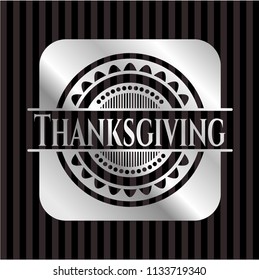 Thanksgiving silvery emblem
